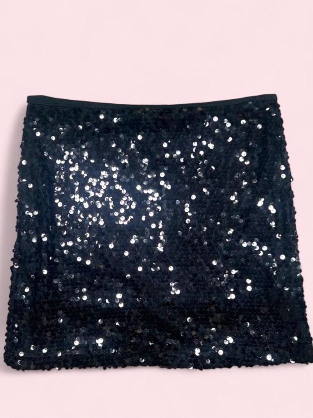 Poof Couture Black Sequin Mini Skirt